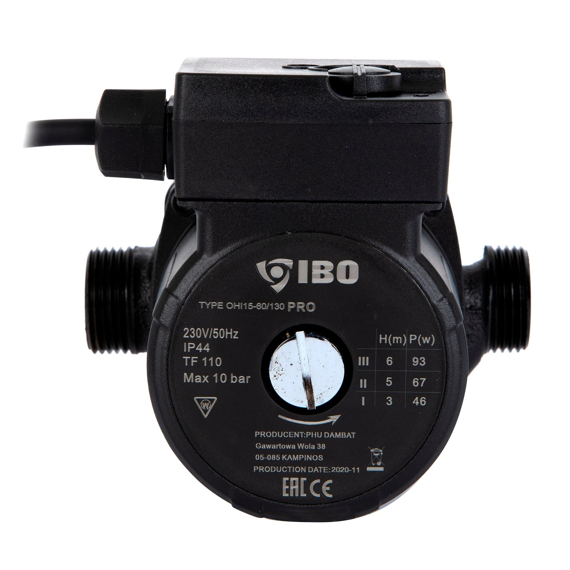 Pompa recirculare centrala IBO Dambat OHI PRO 15-60/130, 55l/min, 93W