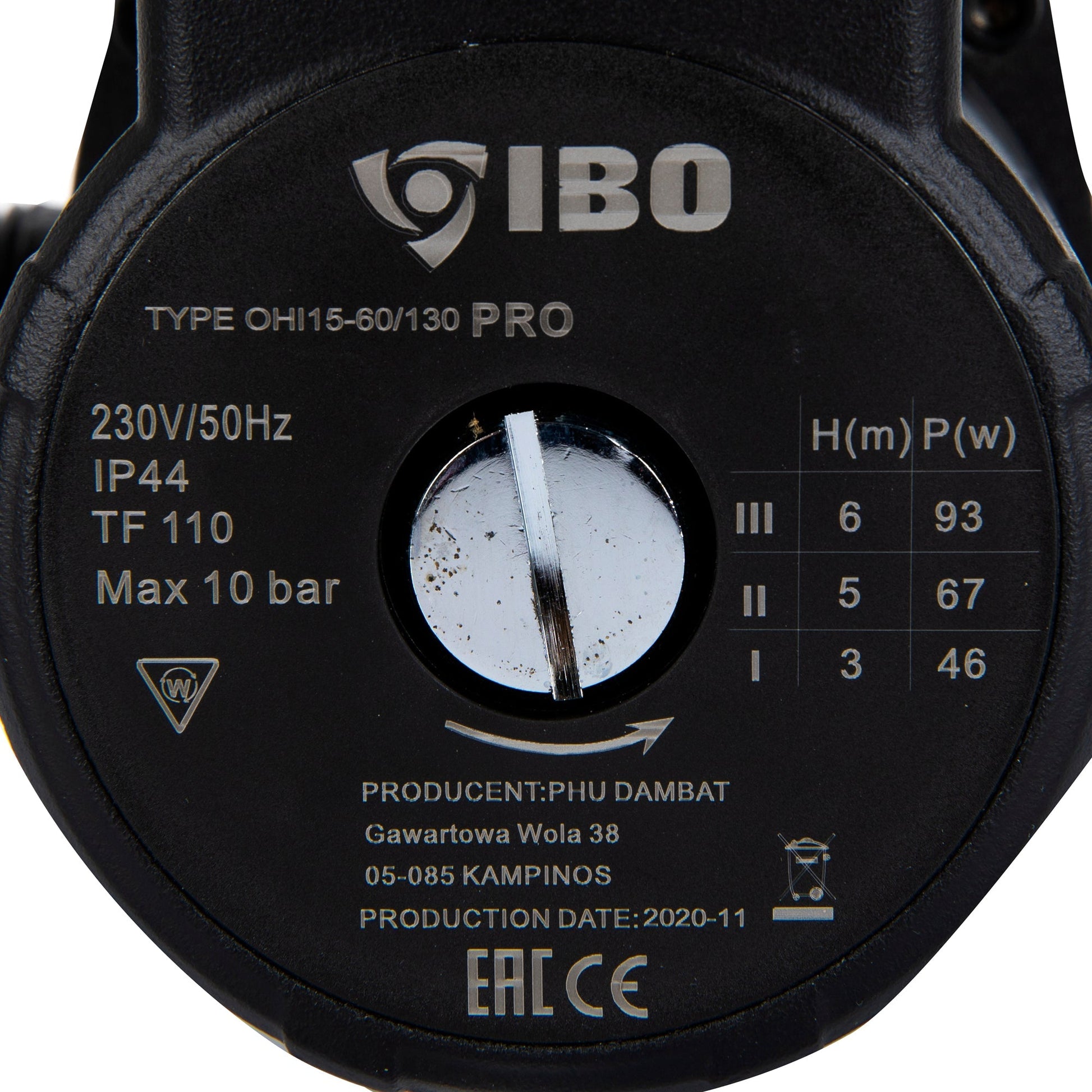 Pompa recirculare centrala IBO Dambat OHI PRO 15-60/130, 55l/min, 93W