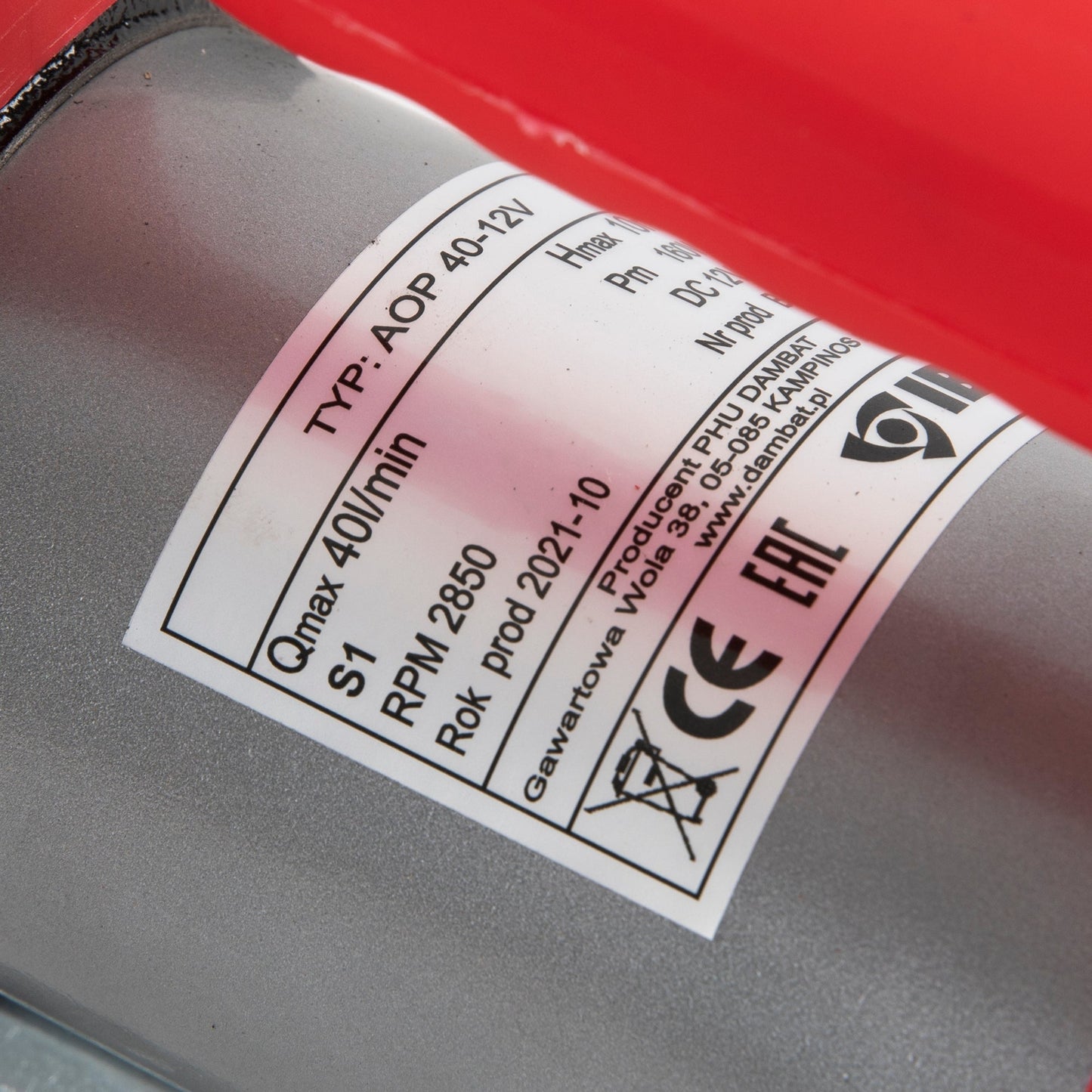 Pompa transfer motorina POMPINA-Poland AOP40, 12V, 40 l/min, pentru combustibili