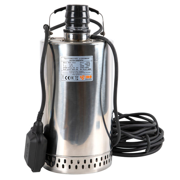 Pompa apa murdara cu flotor POMPINA-Poland F-SWQ 1500, 1500W, 830 l/min, submersibila