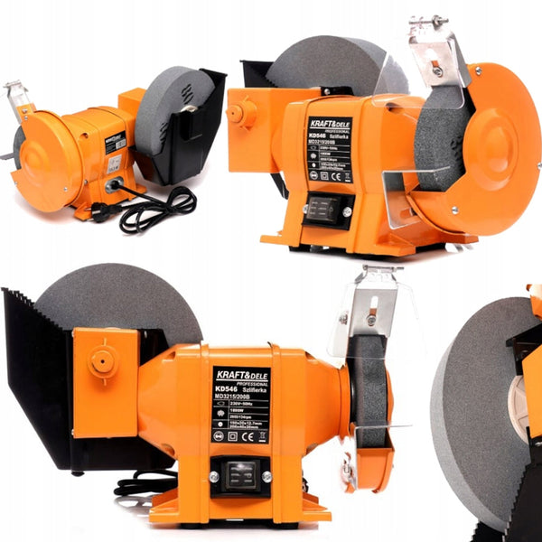Polizor de banc Kraft&Dele KD546-Z, 1800W, 2950RPM, diametrul discului 200mm ( PRODUS RESIGILAT )