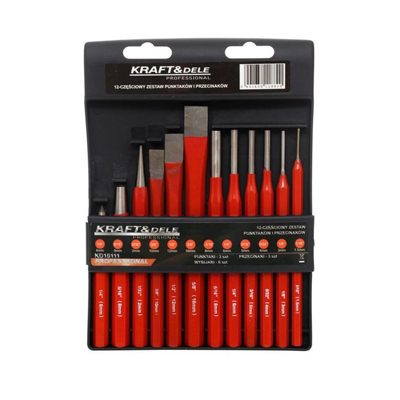 Set dalti-dornuri si punctatoare Kraft&Dele KD10111, 12 buc