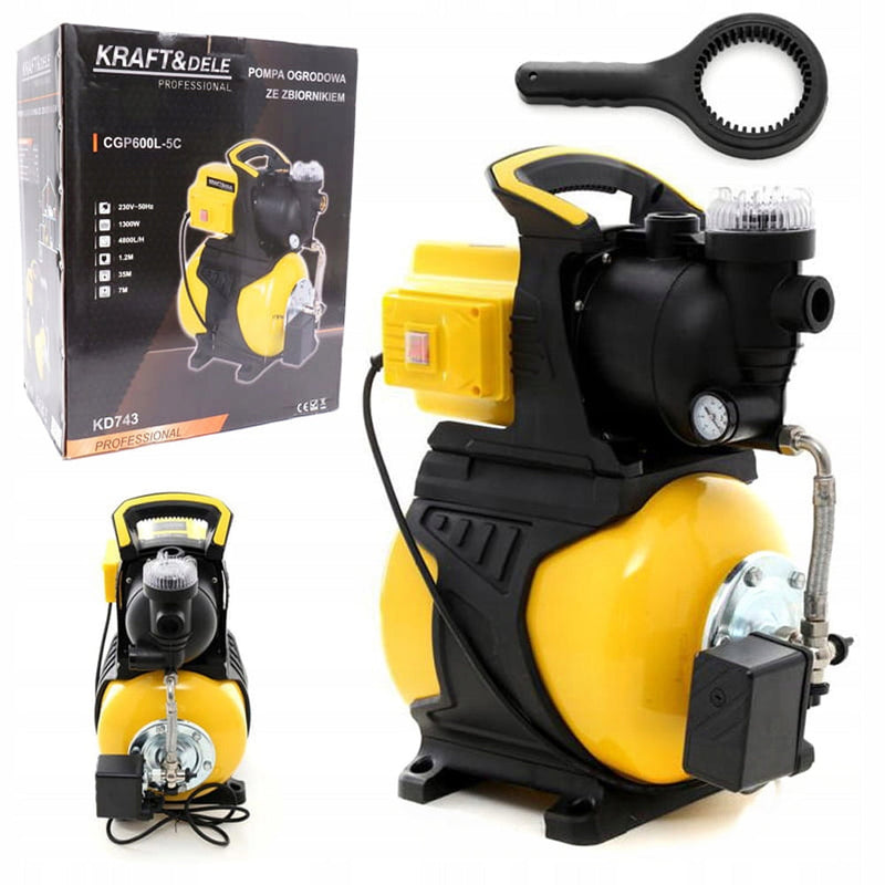 *OFERTELE-IEPURASULUI* Kit hidrofor Kraft&Dele KD743, 19L, 1300W, H refulare 35m si Presostat