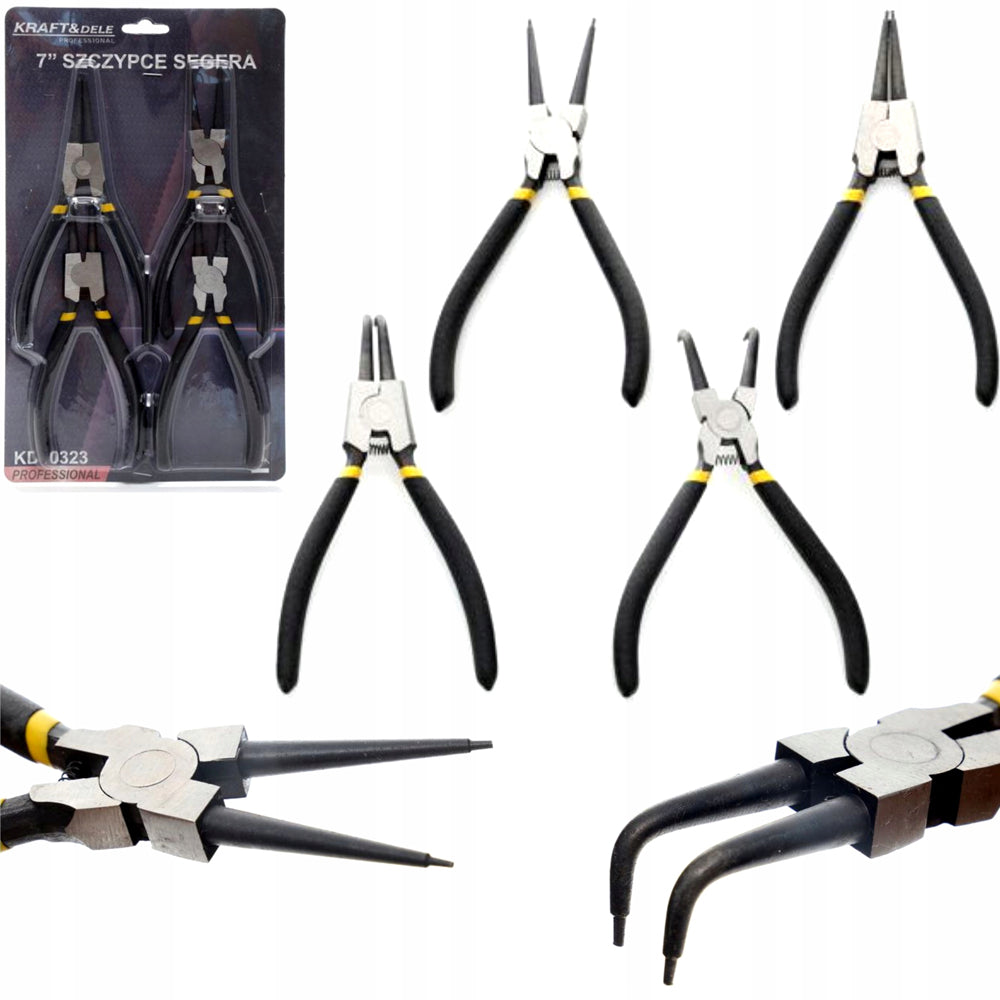 *BLACK-FRIDAY* Set clesti sigurante Seeger si coliere 4 tipuri Kraft&Dele KD10323, 7inch