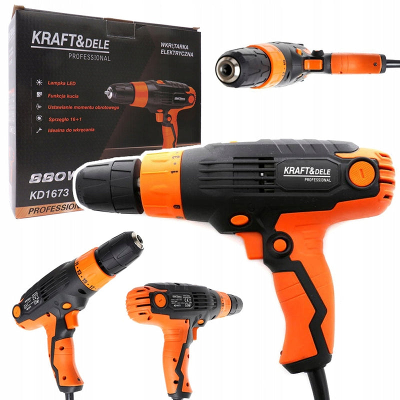 SEZONUL-OFERTELOR la Surubelnita de impact electrica Kraft&Dele KD1673, 880W, 1350RPM