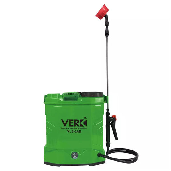 Pompa de stropit cu acumulator Verk VLS-8AB, 8L, 12V, 4 duze incluse, Vermorel ( PRODUS RESIGILAT )