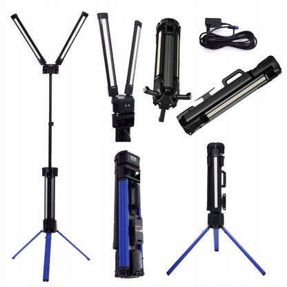 *OFERTE-DE-VARA* Lampa multifunctionala reincarcabila Kraft&Dele KD1266, 2 proiectoare LED, 10000Lm, acumulator 4000mAh, 6 moduri, 2 culori, cu trepied , pentru ateliere, camping, constructii etc