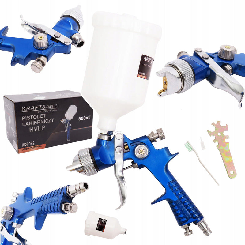 *OFERTELE-IEPURASULUI* Pistol de vopsit pneumatic Kraft&Dele KD2092, Փ 1.4mm, 600ml