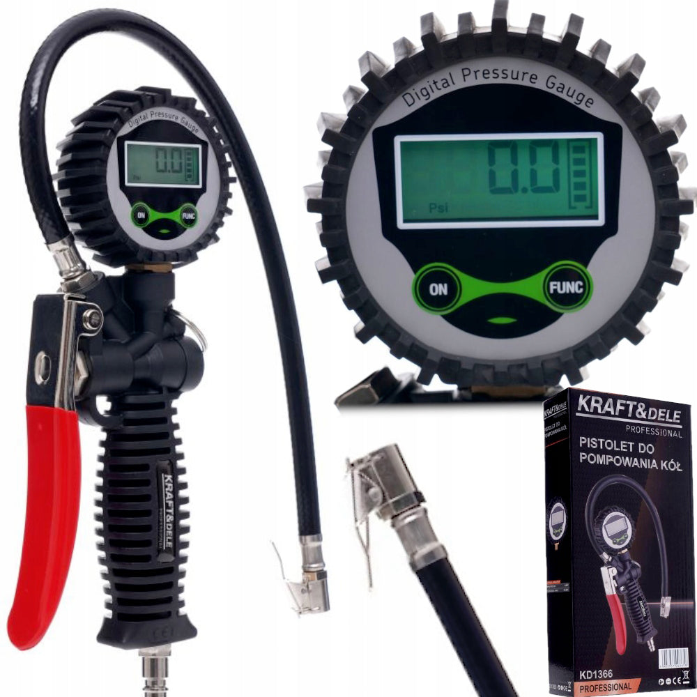 *OFERTE-DE-VARA* Piston de umflare roti cu manometru Kraft&Dele KD1366