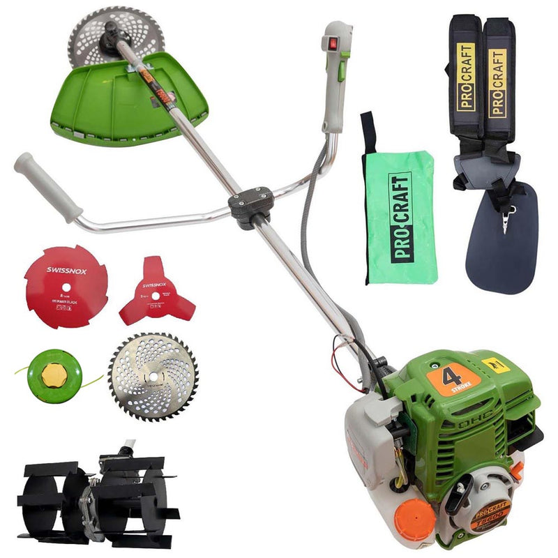 Set Motocoasa Procraft 5600, 7Cp, motor 4 Timpi 62CC + Prasitoare