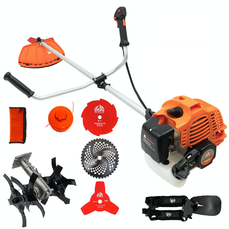 *BuZZ* Set Motocoasa ALPIN PROFI® 6CP, 9000Rpm + Cultivator + 4 sisteme taiere