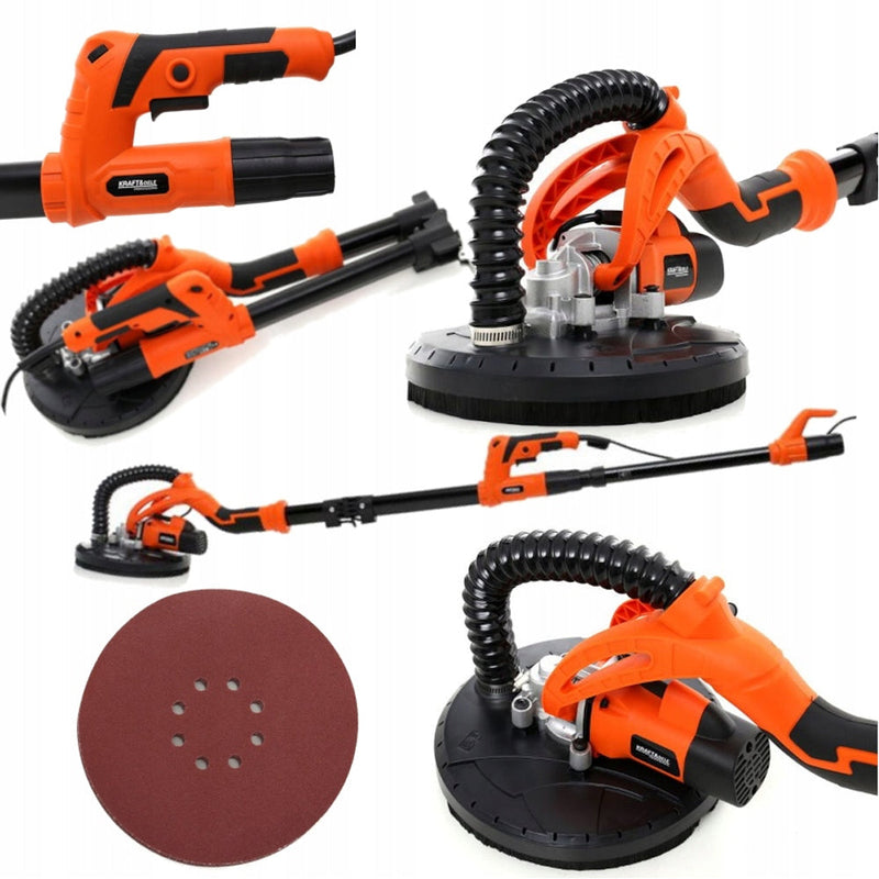 *OFERTELE-IEPURASULUI* Set Slefuitor pereti girafa cu aspirator Kraft&Dele KD1541, 710W, 225 mm + Aspirator umed uscat industrial fara sac 5156, 1400W, 25L, cu priza scule