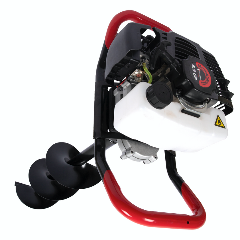 *SPRING BuzZ* Motoburghiu pamant Yamato MTBY-X5500 5.5CP, Burghiu 100mm, + accesorii protectie si intretinere, inclusiv ulei amestec