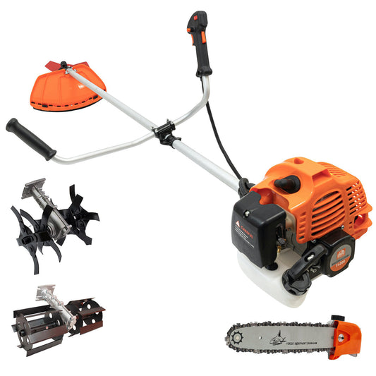 *BLACK-FRIDAY* Motocoasa ALPIN PROFI® Porto 4680, 6CP, 11000Rpm, + 3 x Cap prasitoare + cultivator + drujba