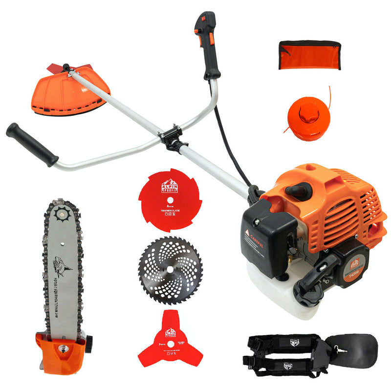 *BLACK-FRIDAY* Motocoasa ALPIN PROFI® Porto 4680, 6CP, 11000Rpm, + Cap Drujba si 4 sisteme taiere incluse