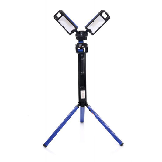 Lampa multifunctionala reincarcabila Kraft&Dele KD1265, 2 proiectoare LED, 4000Lm, acumulator 4000mAh, 6 moduri, 2 culori, cu trepied , pentru ateliere, camping, constructii etc