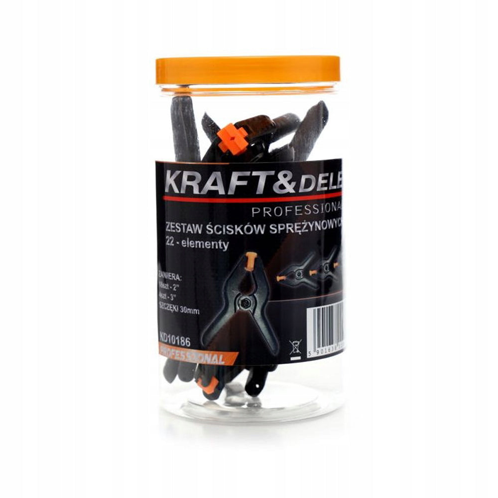 Set 22 Cleme fixare tamplarie Kraft&Dele KD10186, 2" / 3"