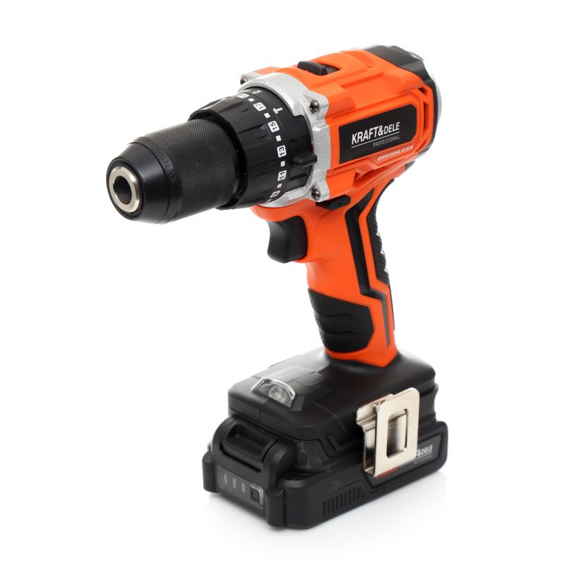 *OFERTELE-IEPURASULUI* Bormasina cu 2 acumulatori Kraft&Dele KD1728, 1400RPM, 20V, mandrina 13mm, Accesorii incluse