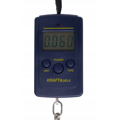 Cantar de mana electronic cu carlig, 50Kg, Kraft&Dele KD11414, Ecran LCD, Baterii 2xAAA