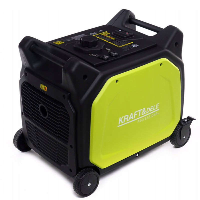 Generator curent silentios profesional KRAFTSON % Import Polonia %  682, 230V, stabilizator tensiune (AVR), roti transport si pornire la cheie