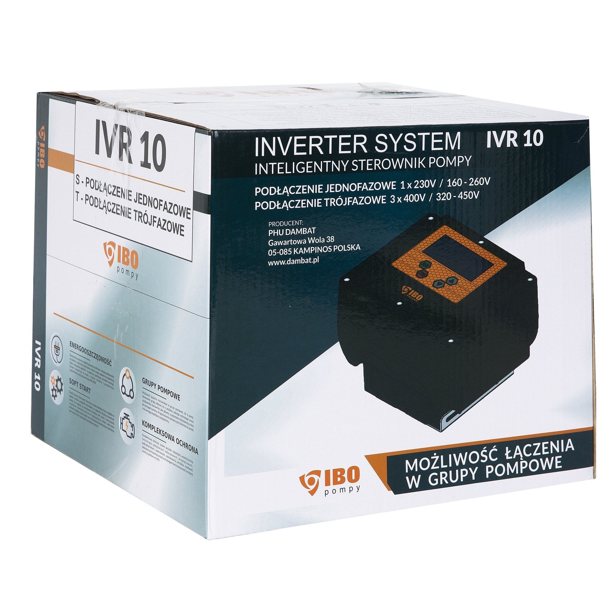 Panou comanda pompa, IBO Dambat IVR-10-020S, (0.37-1.5kW / 9.6A / 230V), inverter pentru pompe