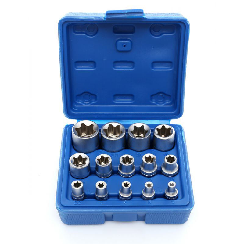 Set 14 biti pentru cheie tubulara TORX 10335, 4-24mm