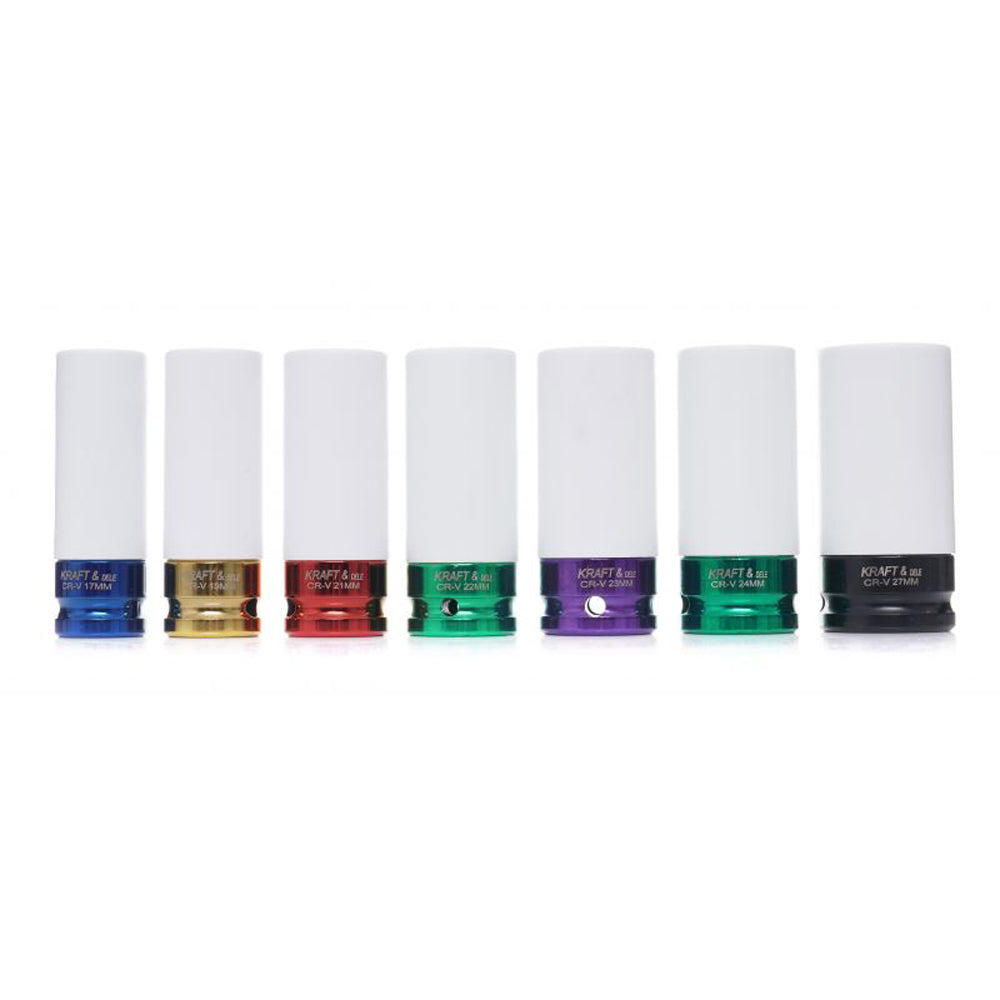 *OFERTE-DE-VARA* Set 7 prize cu impact Kraft&Dele KD11752, 1/2", 17-27mm