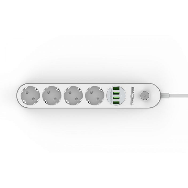 *OFERTELE-IEPURASULUI* Prelungitor electric cu intrerupator KRAFTSON % Import Polonia %  4030 4 prize, 4 mufe USB, 2m
