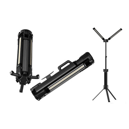 *OFERTE-DE-VARA* Lampa multifunctionala reincarcabila Kraft&Dele KD1266, 2 proiectoare LED, 10000Lm, acumulator 4000mAh, 6 moduri, 2 culori, cu trepied , pentru ateliere, camping, constructii etc