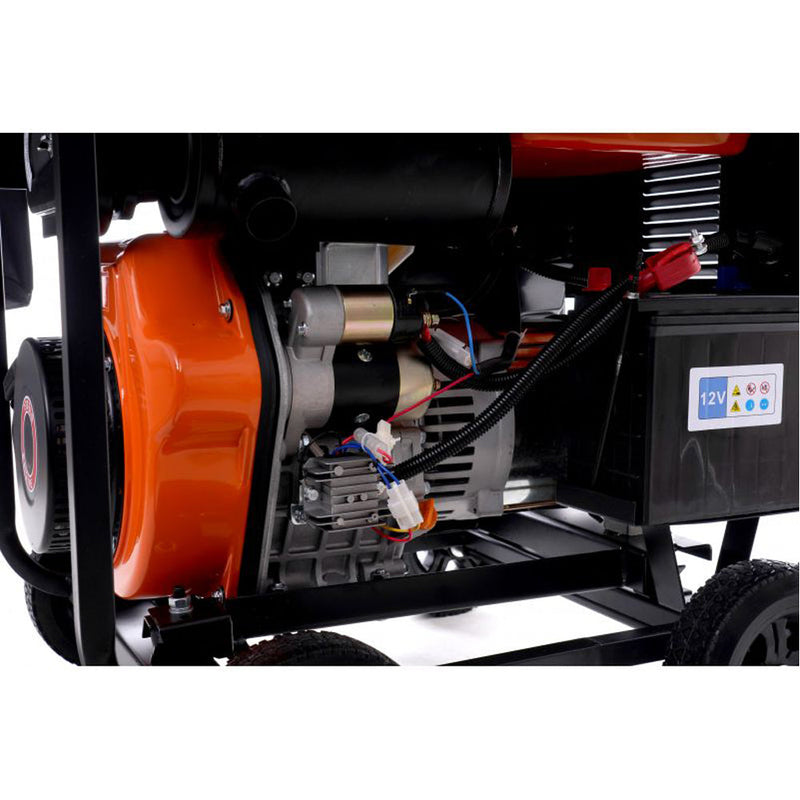 *OFERTELE-IEPURASULUI* Generator curent diesel Kraft&Dele KD168, 230V, stabilizator tensiune (AVR), roti transport si pornire la cheie