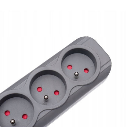 Prelungitor electric cu intrerupator Kraft&Dele KD4033, 5 prize, 2 mufe USB, 1.5m