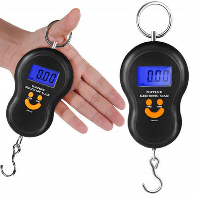 Cantar de mana electronic cu carlig, 50Kg, Kraft&Dele KD11415, Ecran LCD, Baterii 2xAAA