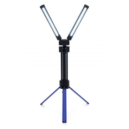 *OFERTE-DE-VARA* Lampa multifunctionala reincarcabila Kraft&Dele KD1266, 2 proiectoare LED, 10000Lm, acumulator 4000mAh, 6 moduri, 2 culori, cu trepied , pentru ateliere, camping, constructii etc