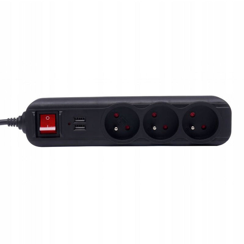 *OFERTELE-IEPURASULUI* Prelungitor electric cu intrerupator Kraft&Dele KD4032, 3 prize, 2 mufe USB, 3m