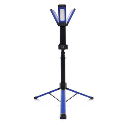 Lampa multifunctionala reincarcabila Kraft&Dele KD1267, 3 proiectoare LED, 2000Lm, acumulator 4000mAh, 6 moduri, 2 culori, cu trepied , pentru ateliere, camping, constructii etc