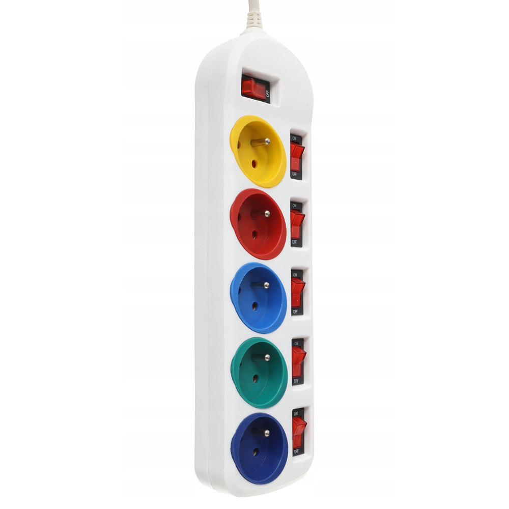 *OFERTE-DE-VARA* Prelungitor electric cu intrerupator KRAFTSON % Import Polonia %  4001, 5 prize, 3m