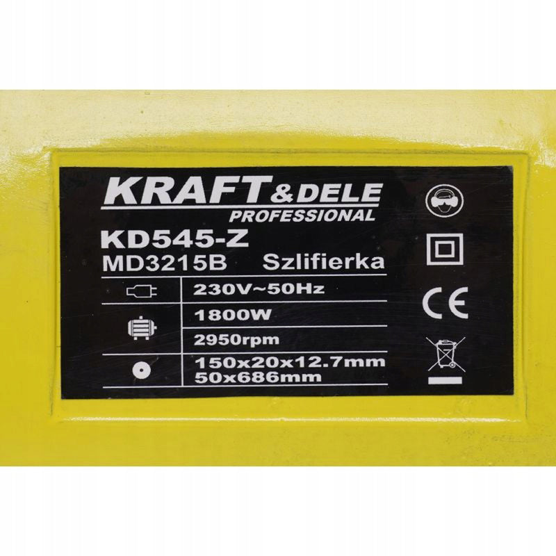 Polizor de banc Kraft&Dele KD545-Z, 1800W, 900RPM, diametrul discului 36mm