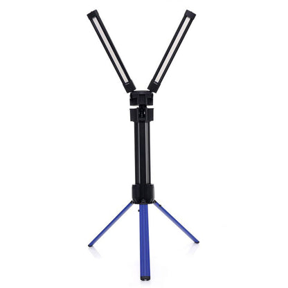 *OFERTE-DE-VARA* Lampa multifunctionala reincarcabila KRAFTSON % Import Polonia %  1266, 2 proiectoare LED, 10000Lm, acumulator 4000mAh, 6 moduri, 2 culori, cu trepied , pentru ateliere, camping, constructii etc