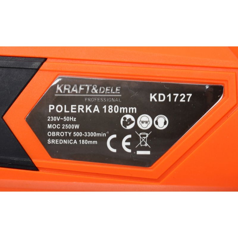 Masina de lustruit si polisat KRAFTSON % Import Polonia %  1727, 2500 W, 180 mm, turatie reglabila