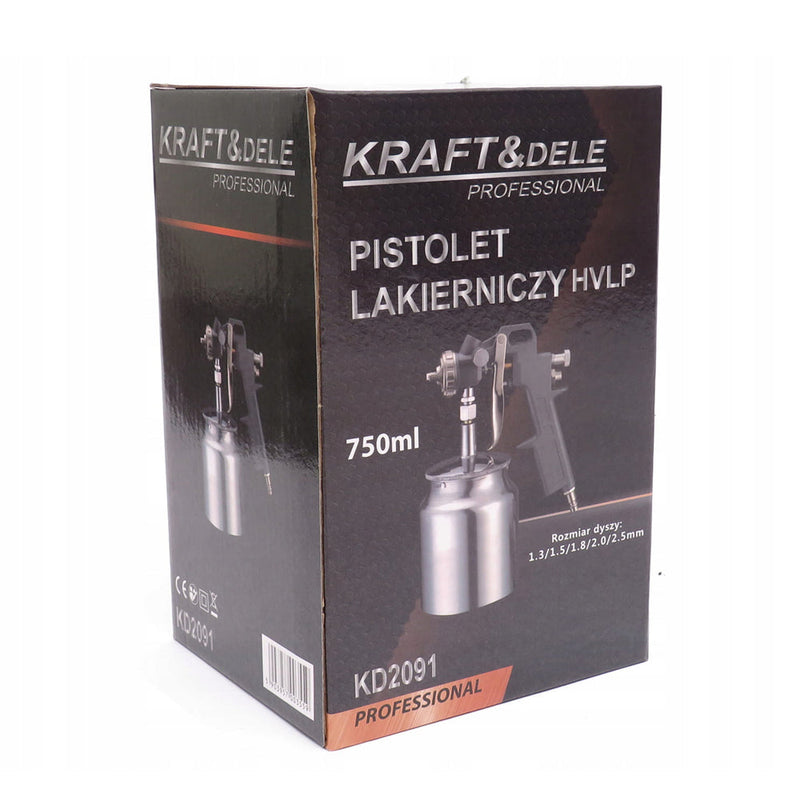 BLACK-is-BACK Pistol de vopsit pneumatic Kraft&Dele KD2091, Փ 1.8mm, 750ml