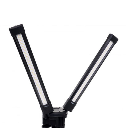 *OFERTE-DE-VARA* Lampa multifunctionala reincarcabila Kraft&Dele KD1266, 2 proiectoare LED, 10000Lm, acumulator 4000mAh, 6 moduri, 2 culori, cu trepied , pentru ateliere, camping, constructii etc