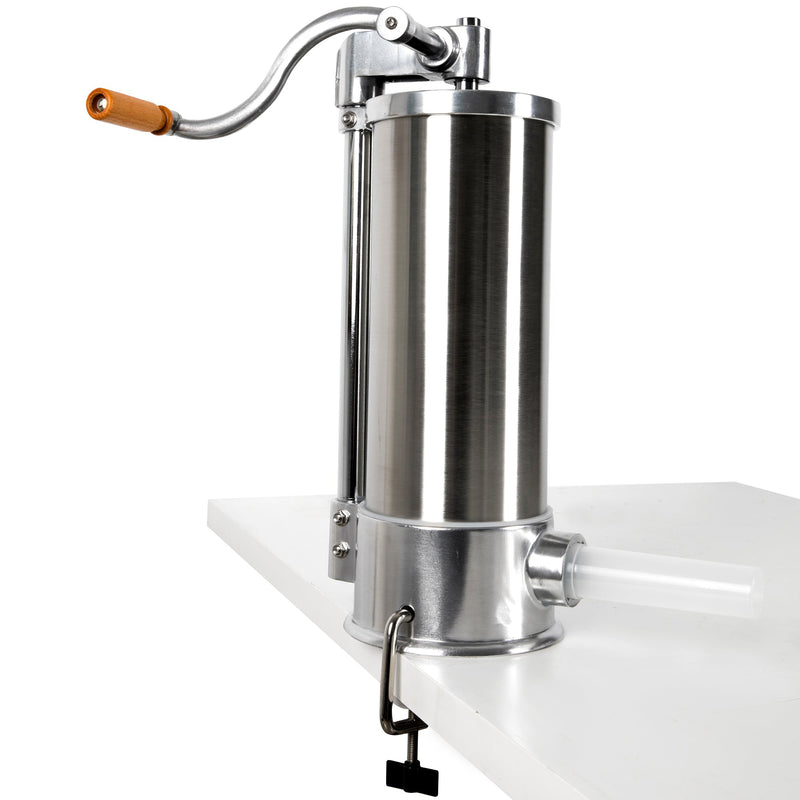 *PROMO* Masina de umplut carnati, 6Kg, VOKNER, 6xPalnii incluse, Profesional Vertical, Inox