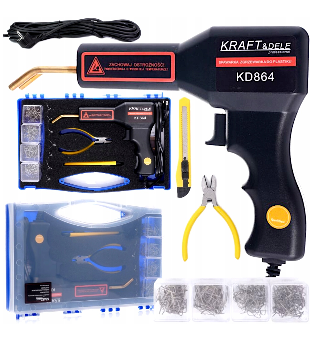 *BLACK-FRIDAY* Aparat sudura plastic KRAFTSON % Import Polonia %  864, 50W, Accesorii si Valiza incluse