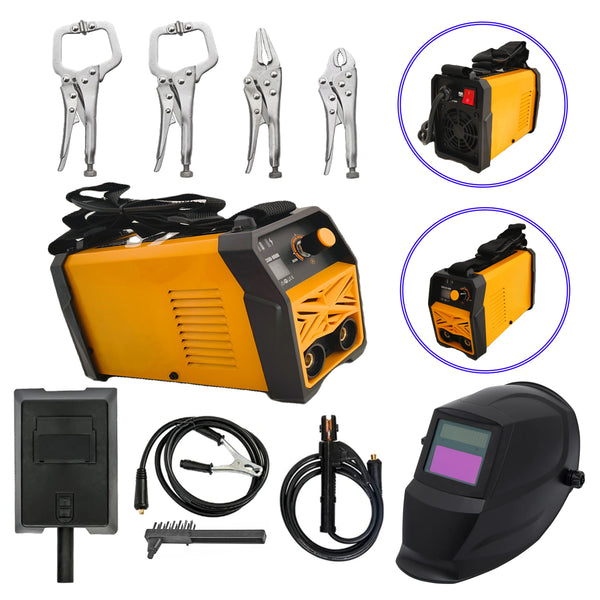 *PROMO* SET Aparat Sudura AZORAX-R200MN CU ELECTROD 1.6-5mm, PLUS MASCA AUTOMATA, PLUS 4 CLEME Prindere-Fixare DE SUDURA