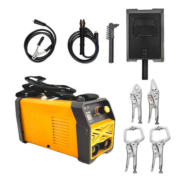*BuzZ* SET Aparat Sudura AZORAX-R200MN CU ELECTROD 1.6-5mm, REGLAJ FIN Electronic, PLUS 4 CLEME PRINDERE-FIXARE DE SUDURA