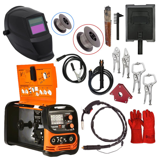PRIMAVARA-OFERTELOR SET ProMIG-EXTRA Aparat sudura MIG-MMA/LiftTIG, KRAFTSON % Import Polonia % 1875-250A, +MANUSI, MAGNET, ELECTROZI, MASCA AUTOMATA, +CLEME FIXARE, +2xBOBINA SARMA