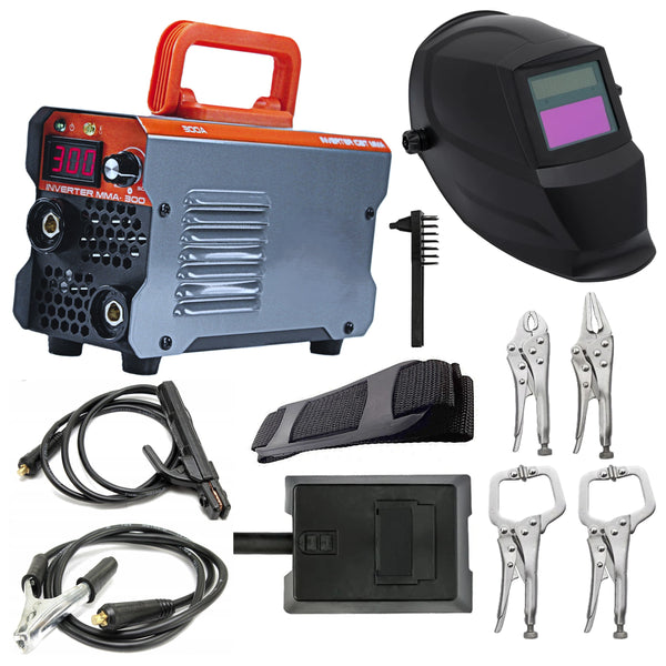 SET Aparat de sudura DEZMAN 300GY, MMA-300A, Tehnologie HOT-START ELECTROD, GREY-1870 si 4 CLEME PRINDERE-FIXARE DE SUDURA,+ Masca Sudura Automata