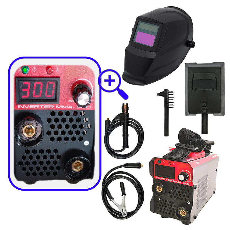 PRIMAVARA-OFERTELOR DORELL® ALEGE Aparat Sudura CU ELECTROD, Invertor Electronic, REGLAJ FIN AMP300, ECRAN LCD COLOR, + Masca Sudura Automata Cristale Lichide Neagra