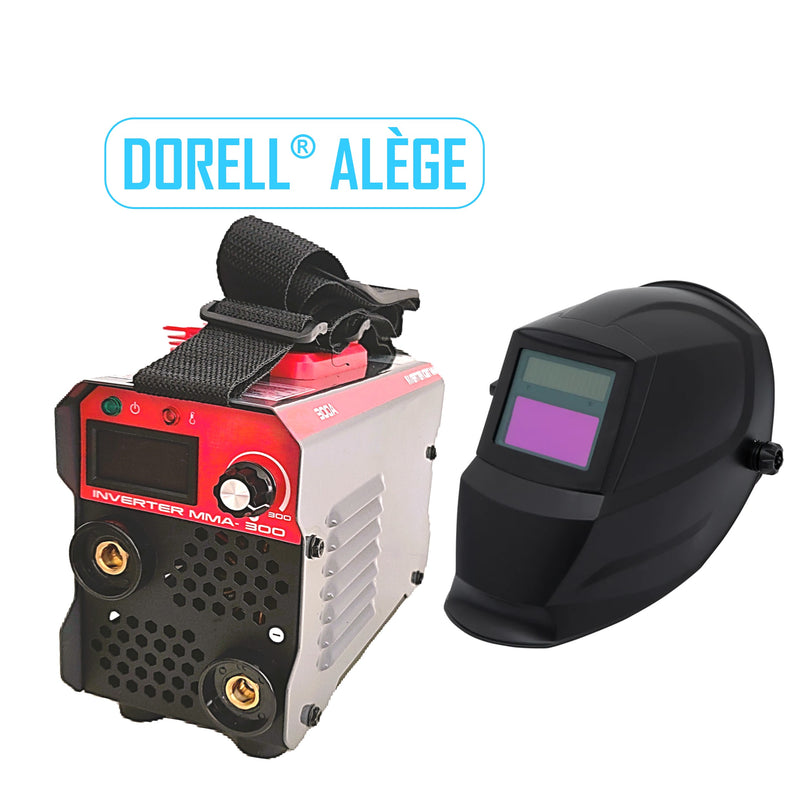 PRIMAVARA-OFERTELOR DORELL® ALEGE Aparat Sudura CU ELECTROD, Invertor Electronic, REGLAJ FIN AMP300, ECRAN LCD COLOR, + Masca Sudura Automata Cristale Lichide Neagra