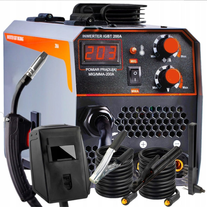 *PROMO* Aparat sudura cu sarma VOKNER 1872, MIG-MAG/MMA, 200A, gri, Accesorii incluse